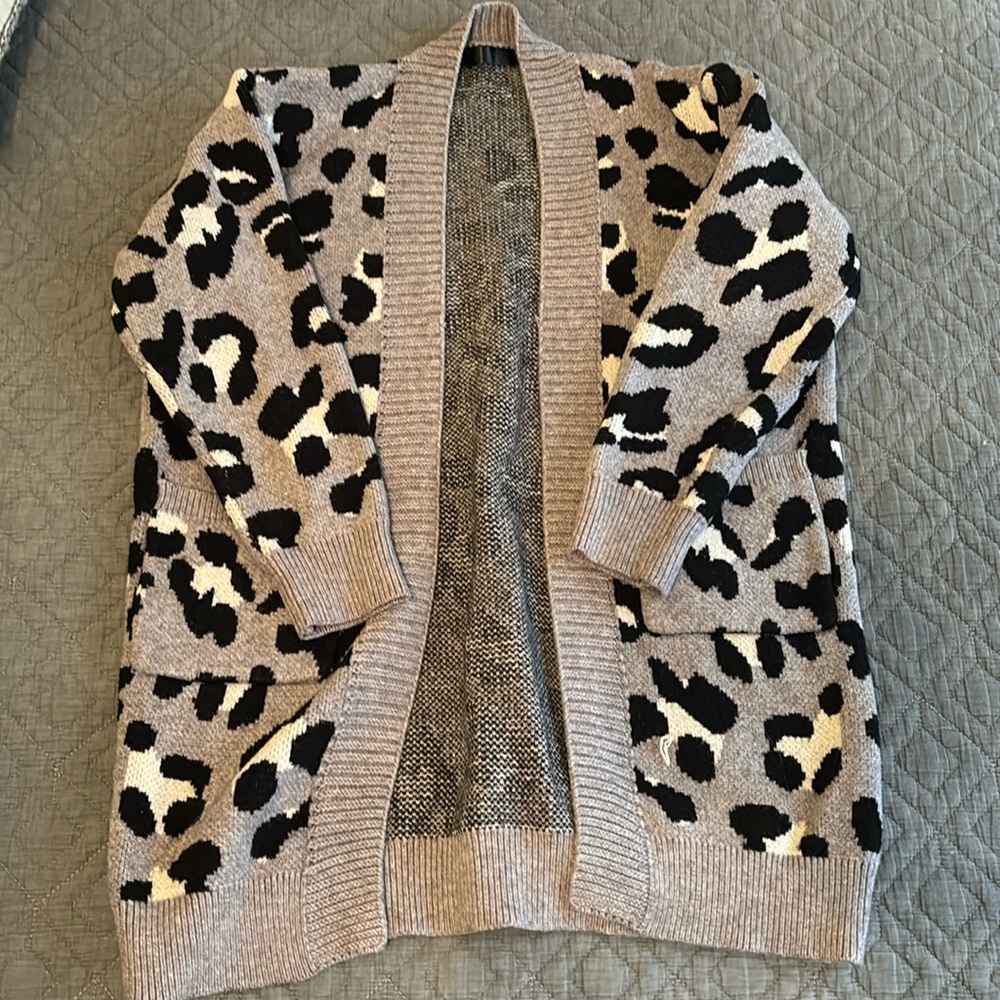 Leopard print cardigan